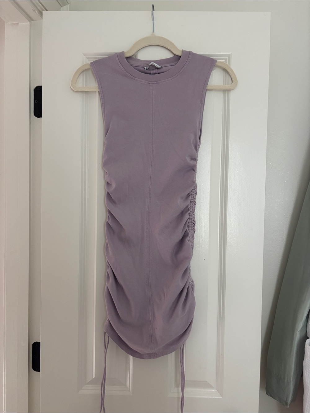 Zara Lilac Ruched Mini Dress